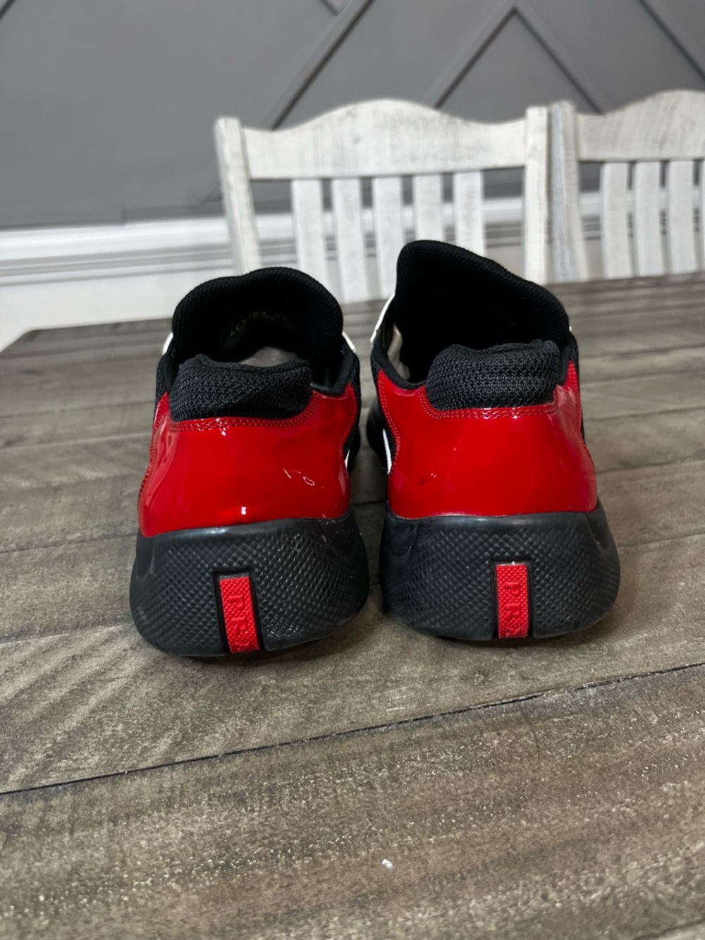 PRADA Americas Cup '
Black White Red ' Men's Sz 12 - Picture 6 of 9
